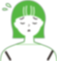 困った様子の女性のイラスト