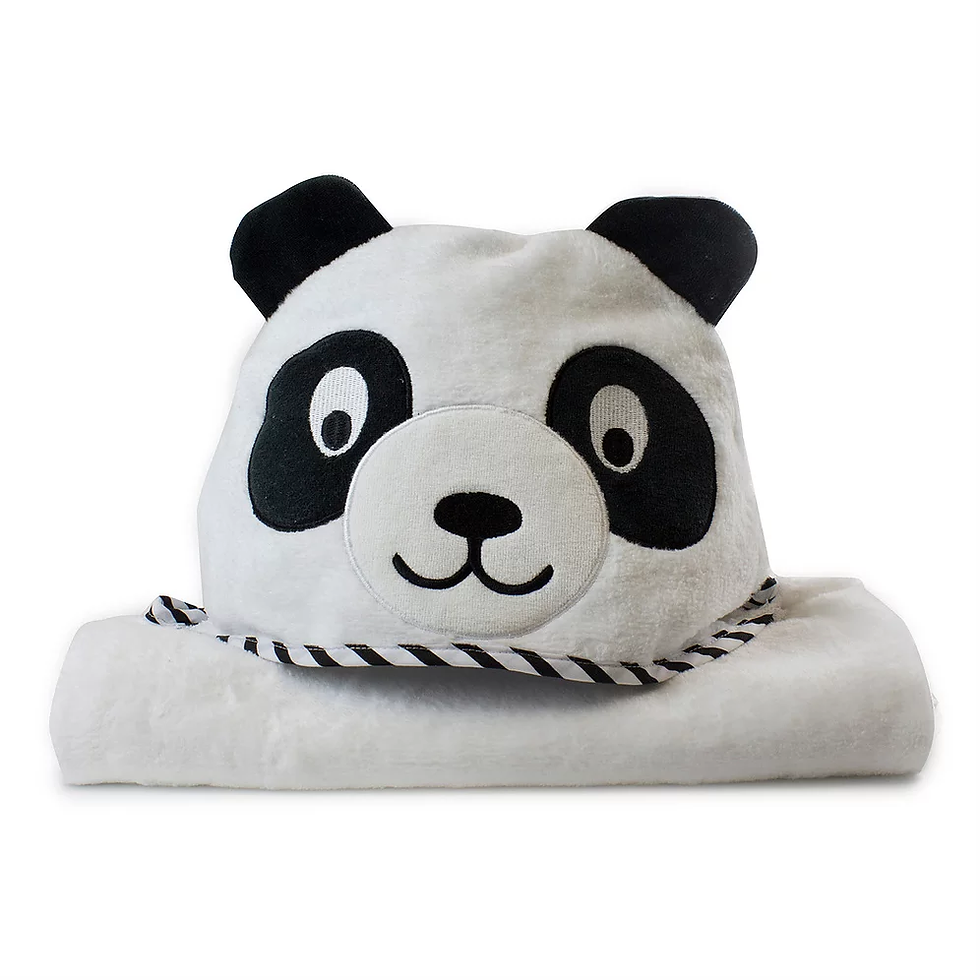 Pepper & Dunn Bubba Blue Zoo Animals 'Panda' Novelty Hooded Bath Towel