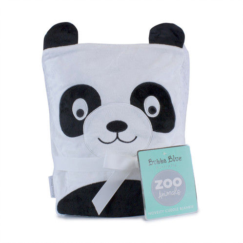 Pepper & Dunn Bubba Blue Zoo Animals Panda Novelty Blanket