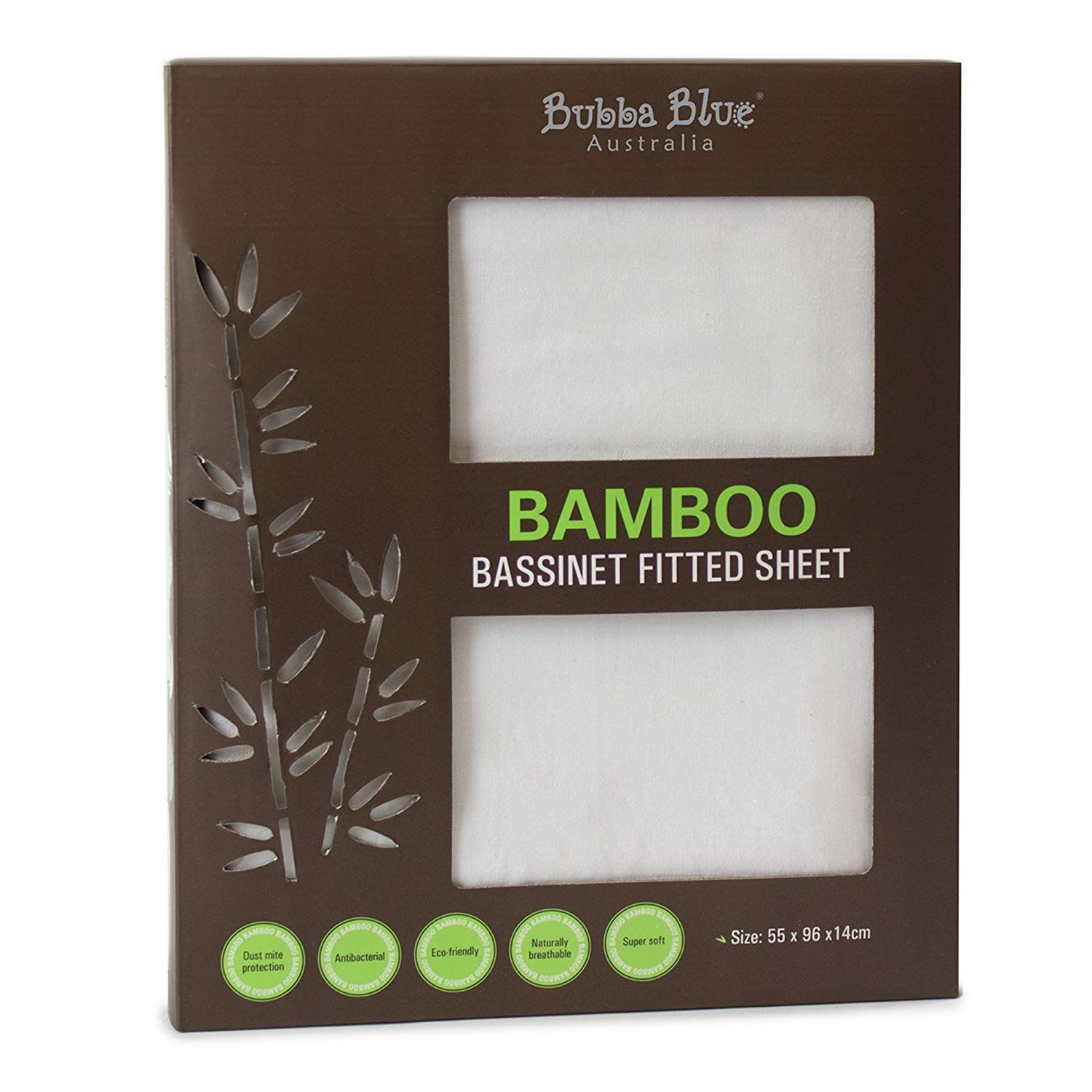Pepper & Dunn Bubba Blue Bamboo Jersey Bassinet Fitted Sheet