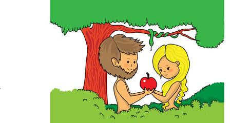 Adán y Eva son tentados