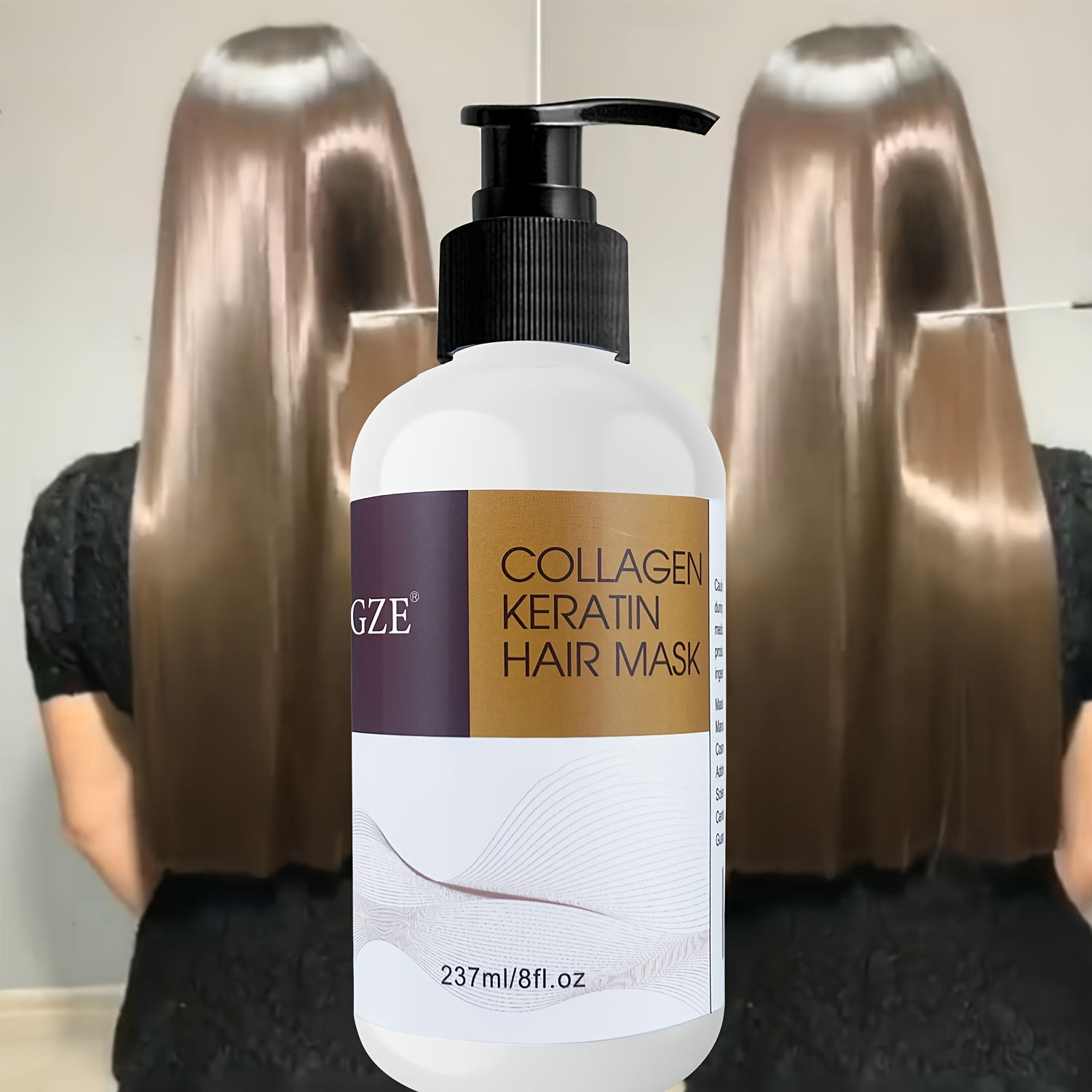 GZE Collagen Keratin Hair Mask - Deep Conditioning for Dry Hair - Infused with A