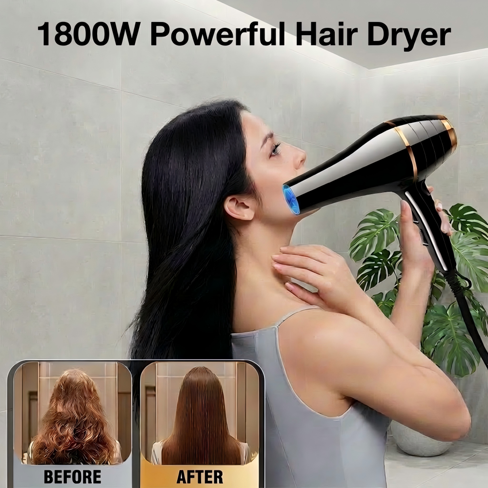 Powerful Hair Dryer Professional High-speed Fast Dry Hairdryer Negative Ions Hot
