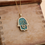 Thumbnail: Hamsa Necklace-  18K Gold Plated Hamsa Dove Necklace with Chrysocolla, Jerusalem