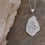 Thumbnail: Hamsa Necklace- Beautiful Jerusalem Stone Pendant With Sterling Silver Hamsa