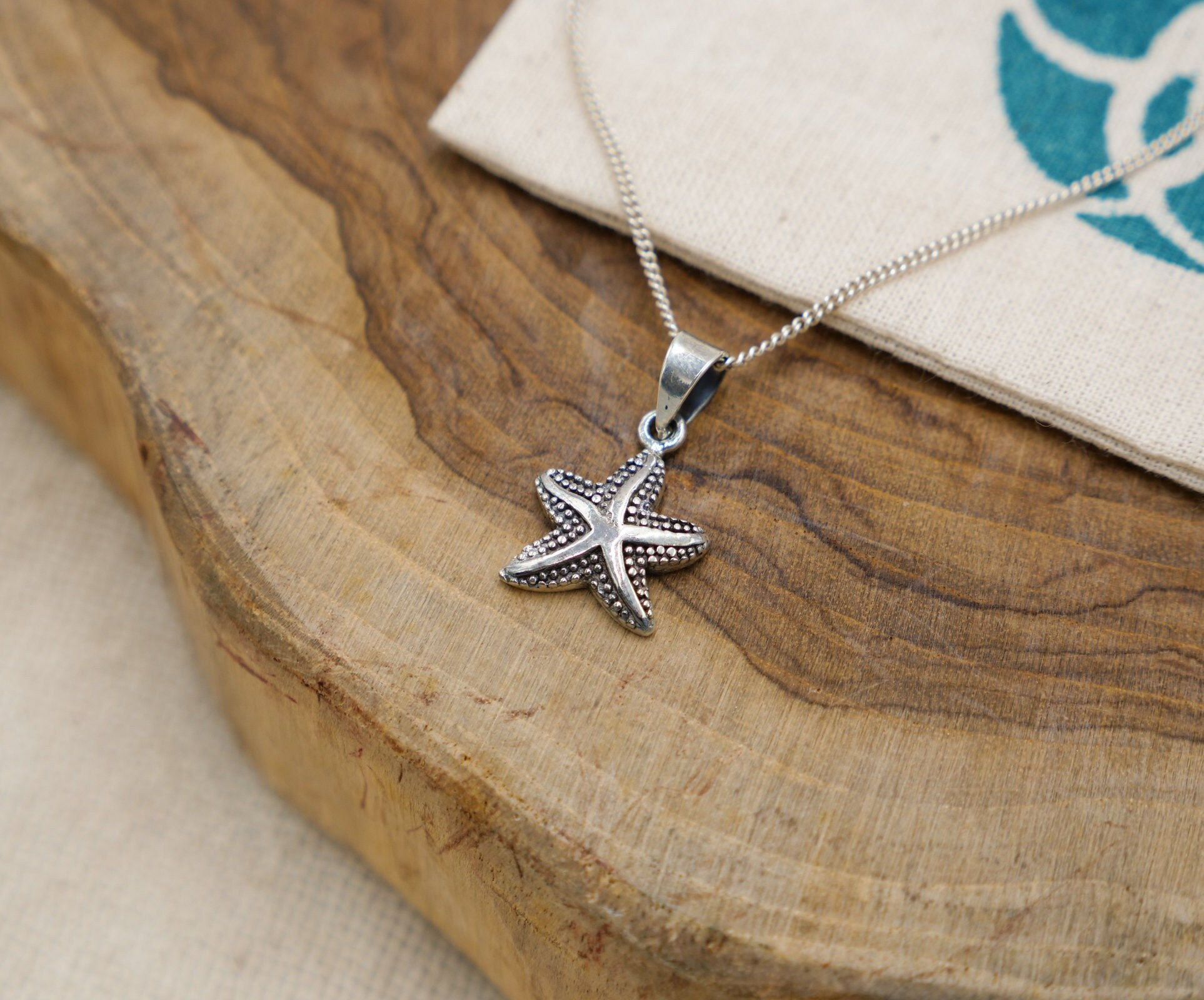 StarFish Necklace Sterling Silver Nautical Pendant Gift for Woman Beach Wedding