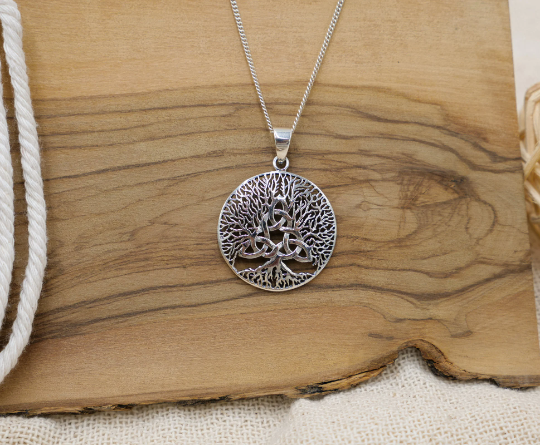 Thumbnail: Tree of Life Necklace, Tree of Life Pendant with Celtic Knot Infinity Jewelry
