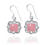 Thumbnail: Pink Opal Earrings - 925 Sterling silver Dangling Earrings with Pink Opal Stones