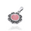 Thumbnail: Pink Opal Necklace - 925 sterling silver pendant w/ Pink Opal Stone -Round Shape