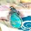 Thumbnail: Teardrop Shape Shattuckite Pendant w/ Blue Topaz -925 Sterling Silver Handmade