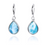 Thumbnail: Larimar Earrings - 925 Sterling silver Dangling Earrings with Larimar Stones