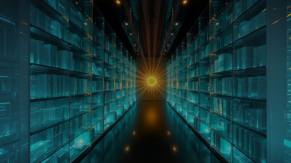 A wide-angle, cinematic hero background for a tech website. The concept is a _Living Neura