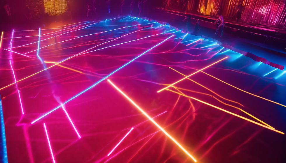 Techno Rave Nacht: Dans Onder Dynamische Lichten