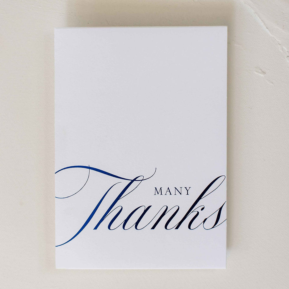 Many Thanks Navy Card