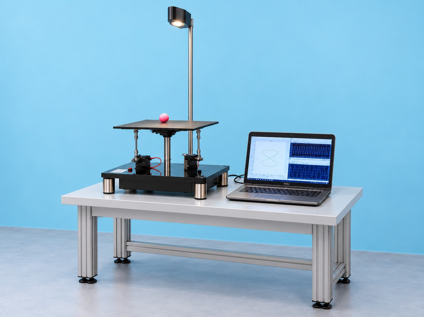 Ball-and-plate control system with laptop