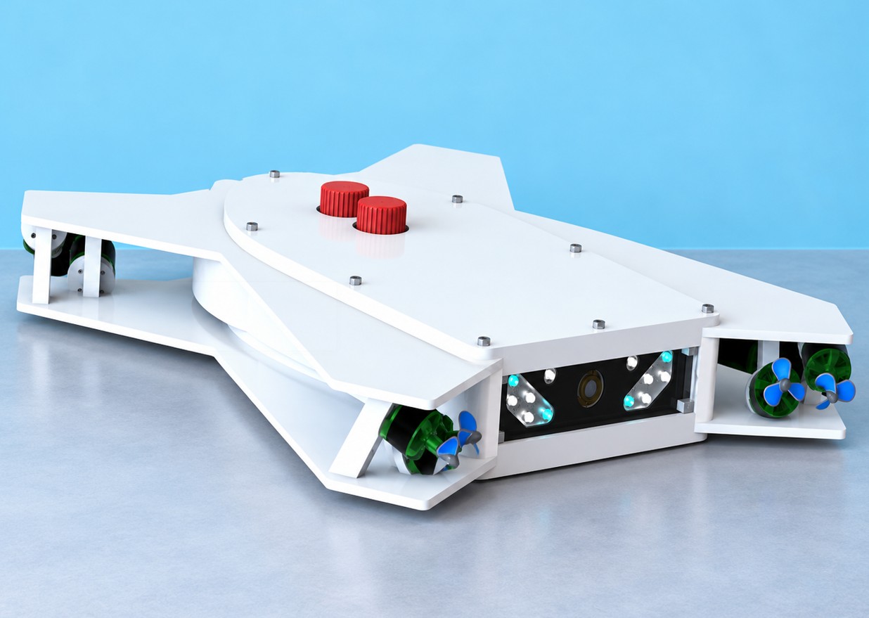 Quad-rotor underwater robot