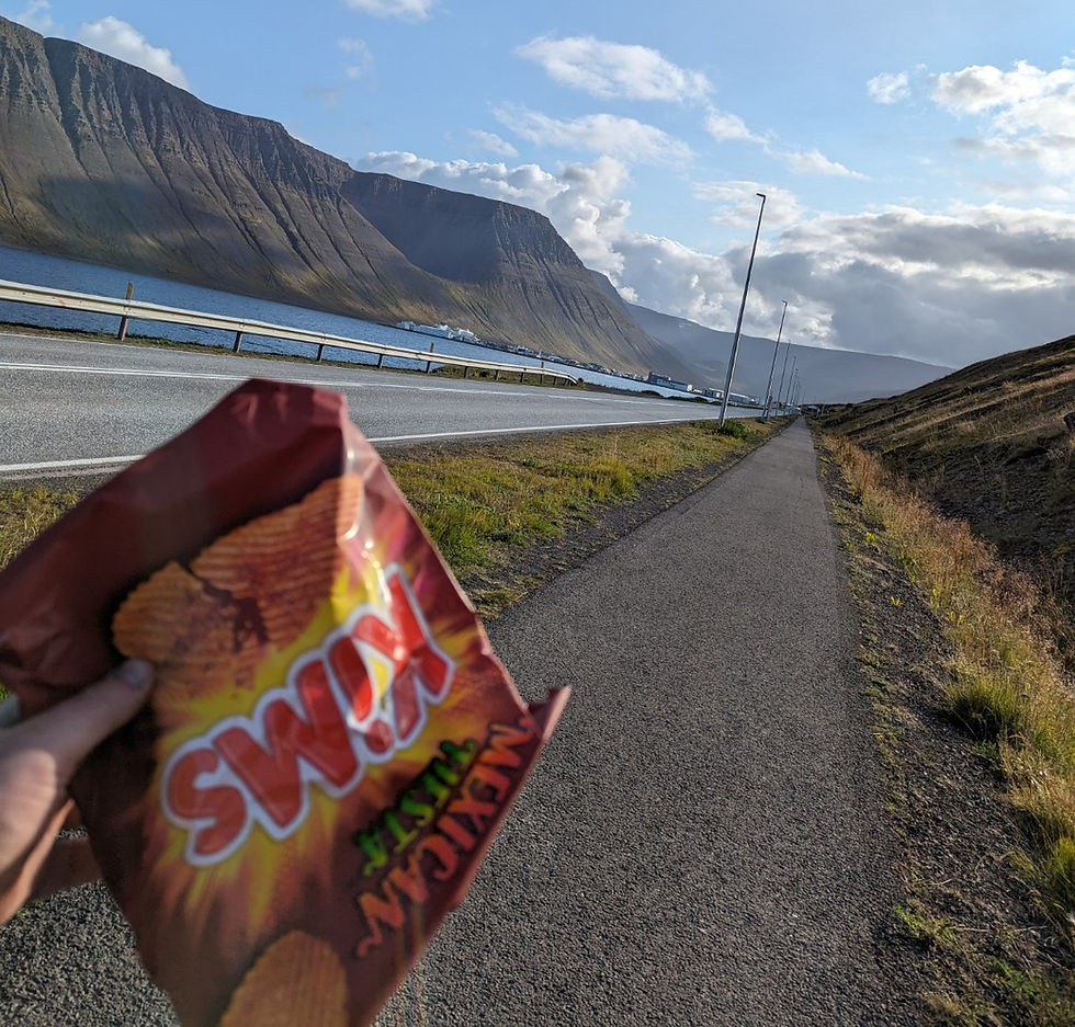 A bag of chips to enjoy on the walk back