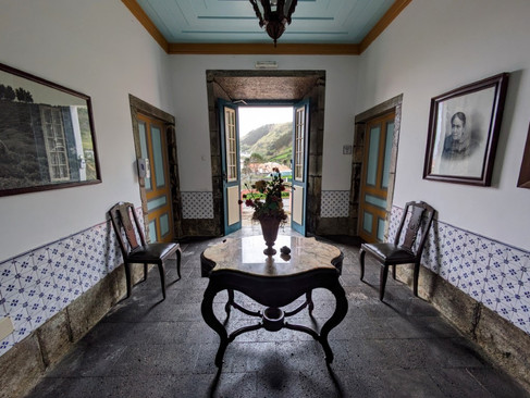 The entrance to a hotel