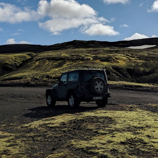 Jeep Wrangler in the highlands of Iceland