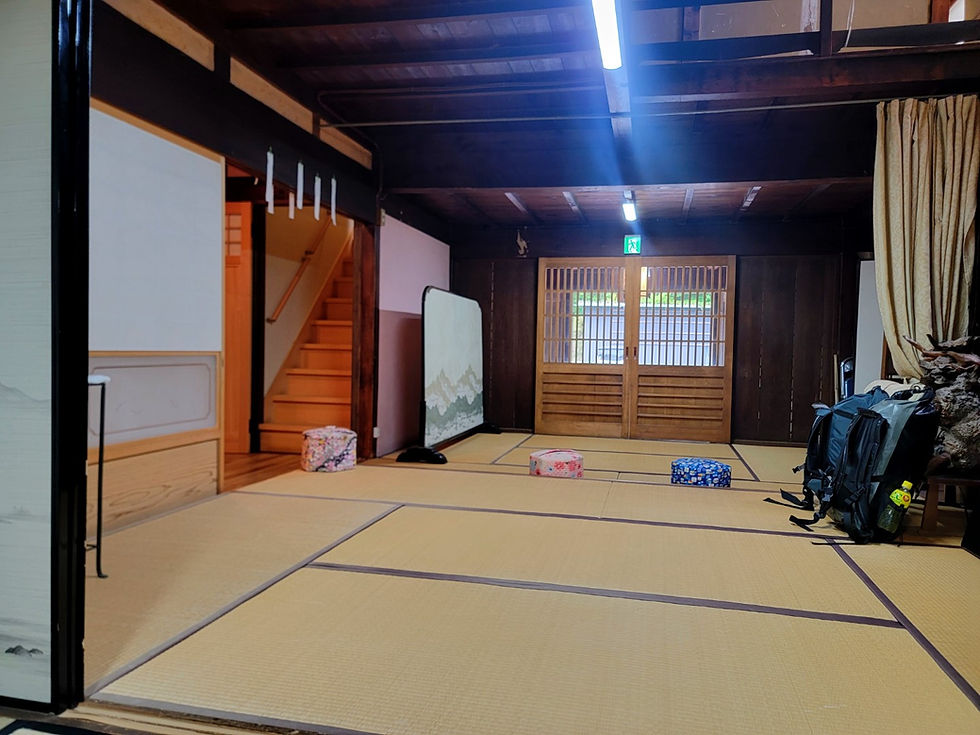 A Ryokan with tatami mats