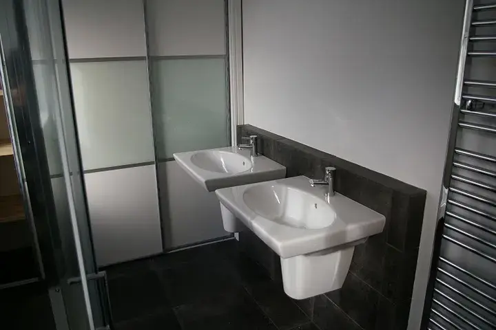double bathroom sink installation