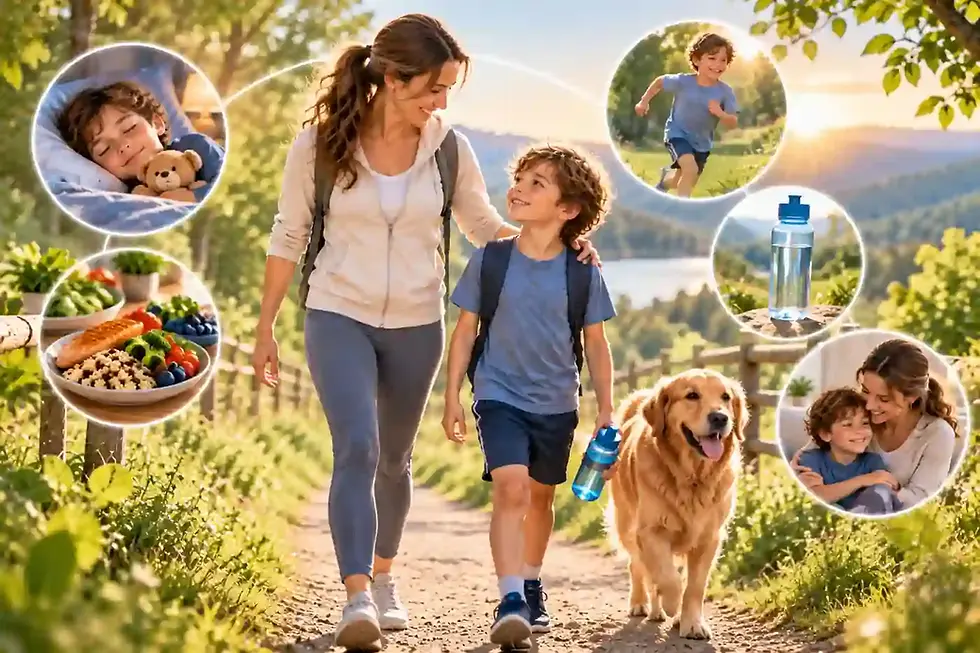 Parent and child navigating a personalized wellness journey