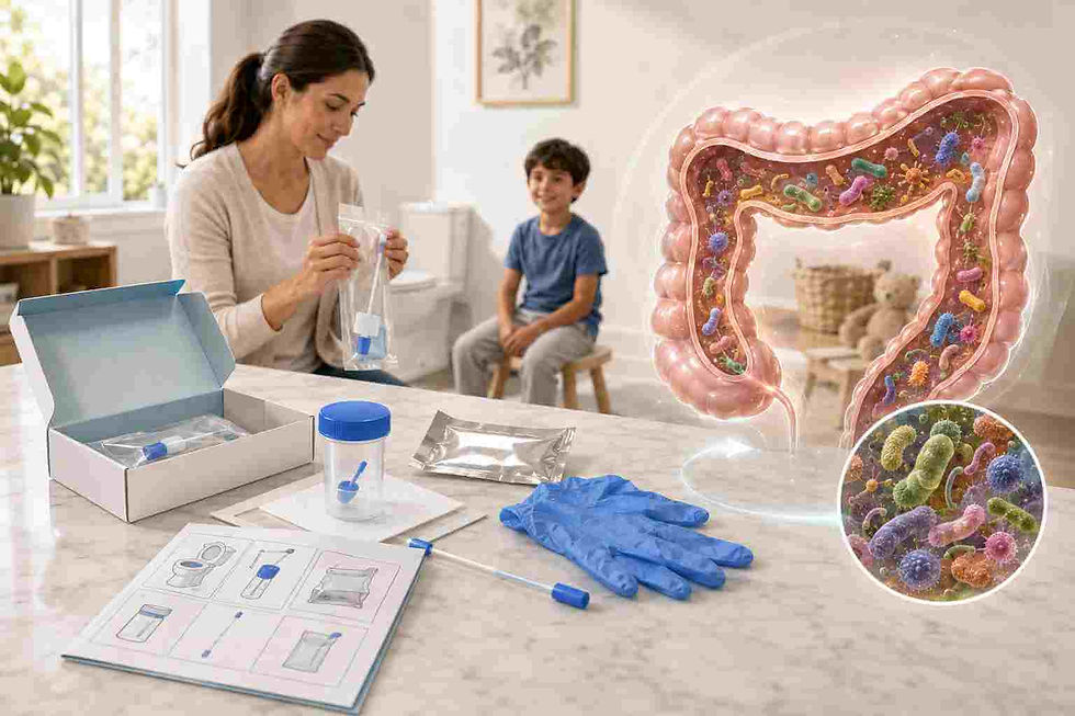 At-home stool test for assessing the gut microbiome in children