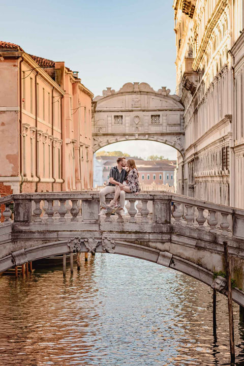 demande en mariage à Venise – séance photo au Pont des Soupirs