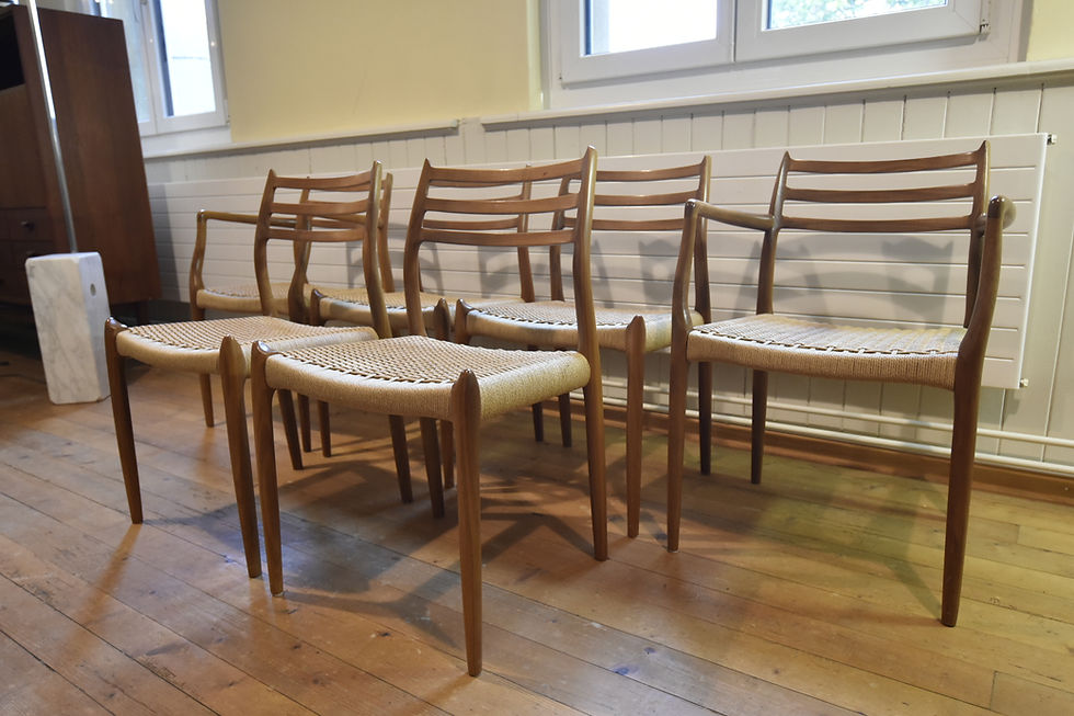 Designer Stühle von Niels Otto Møller für JL Møllers, Teak