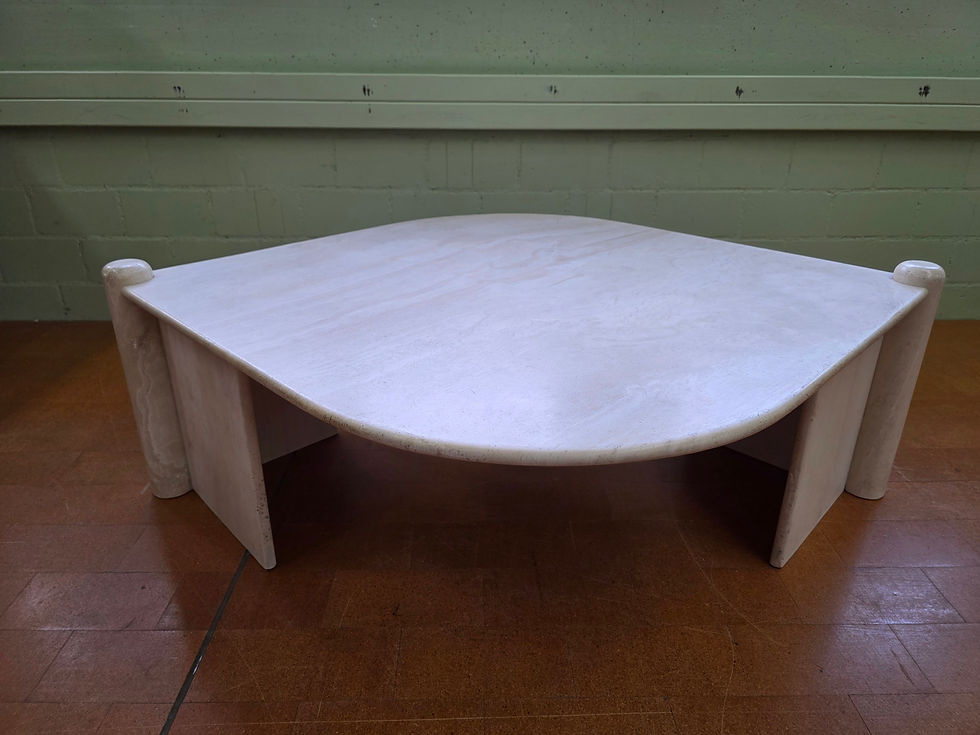 Miniaturbild: Designer Vintage Couchtisch aus Travertin 