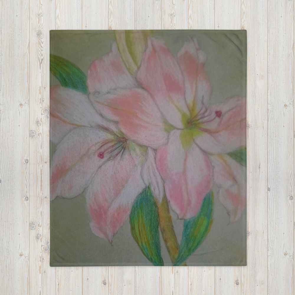 Lilies in Spring Throw Blanket