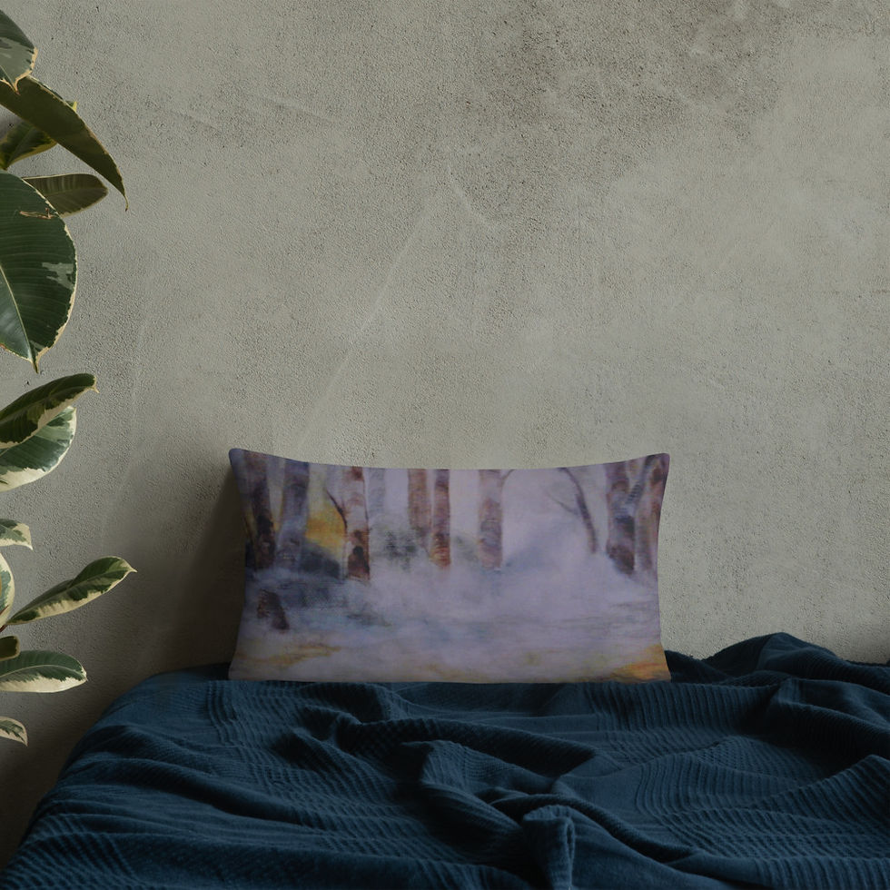 Thumbnail: Morning In The Forest Rectangle Pillow