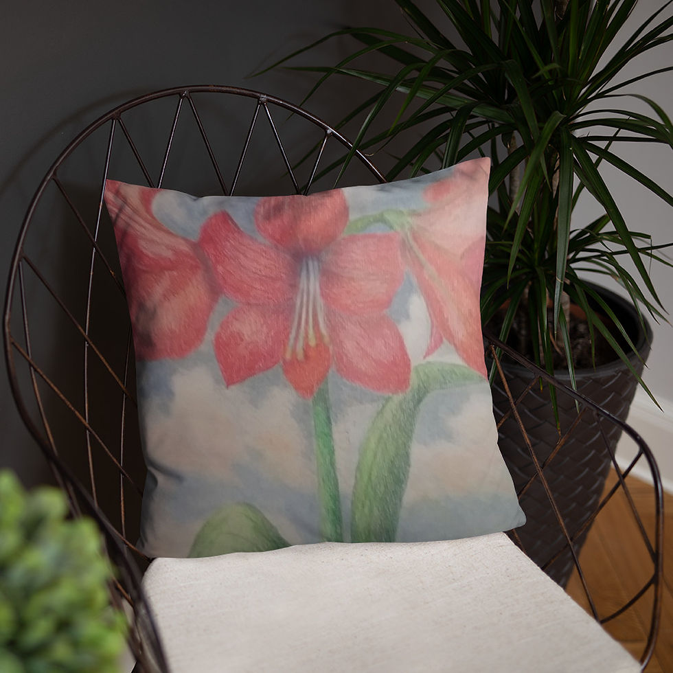 Thumbnail: Amaryllis in The Clouds Square Pillow