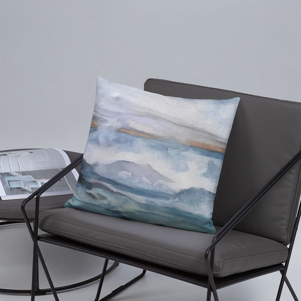 Thumbnail: The Pacific Waves Goodbye #3 Square Pillow
