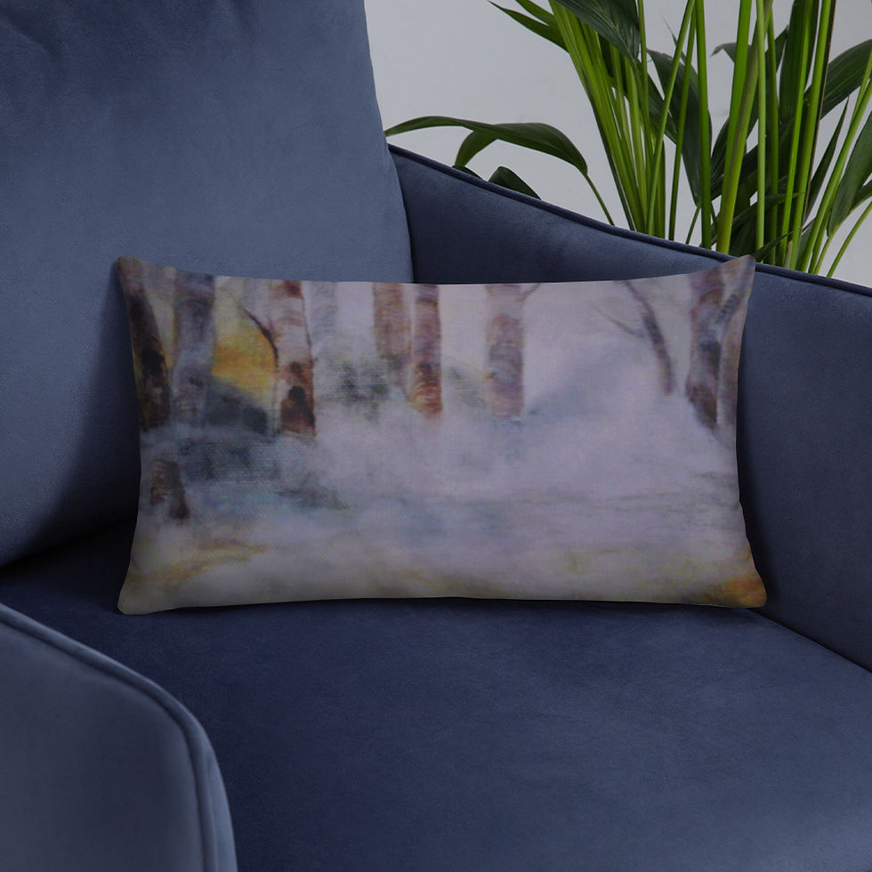 Thumbnail: Morning In The Forest Rectangle Pillow