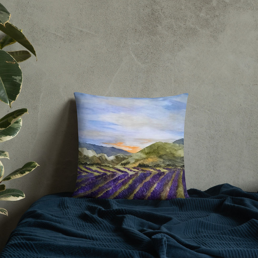 Thumbnail: Summertime in Provence Square Pillow