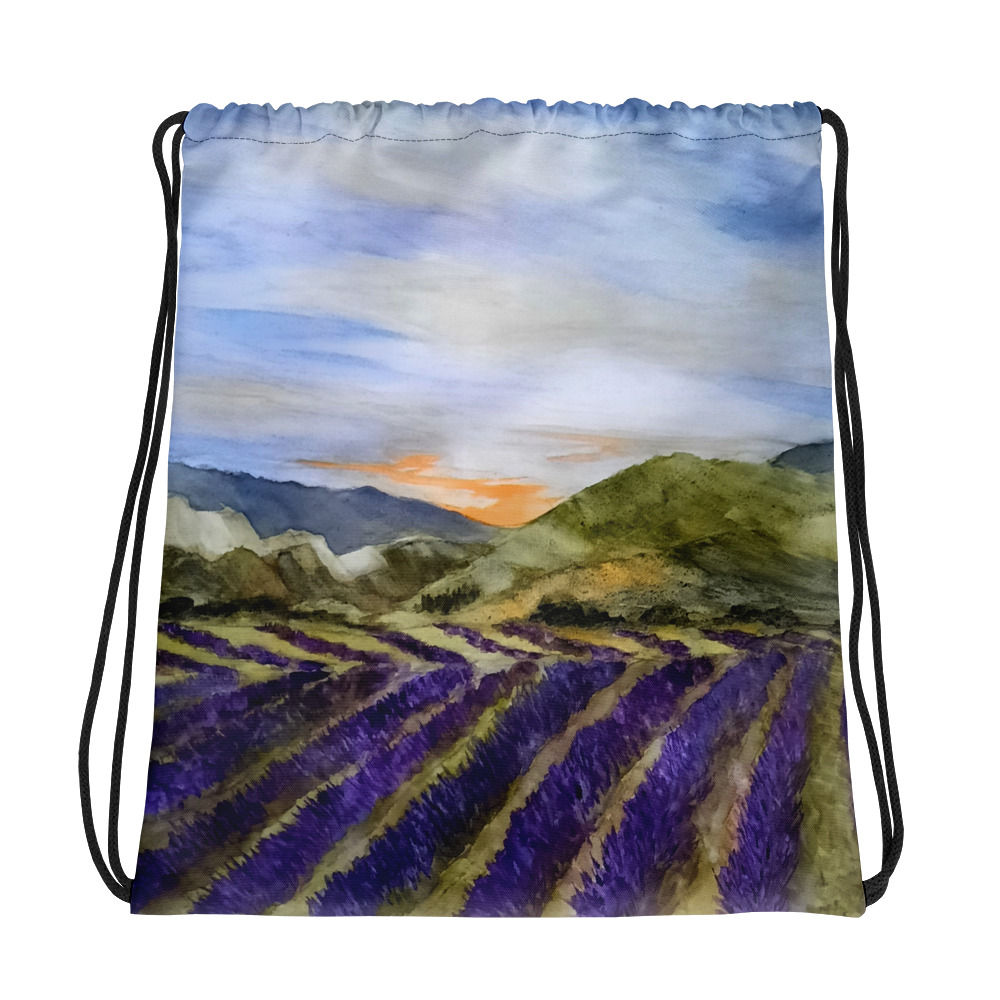 Summertime in Provence Drawstring bag