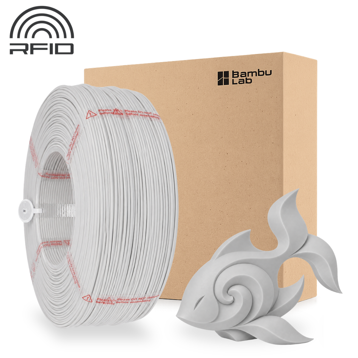 Filament Bambu Lab PLA Basic Light Gray (10104) Refill