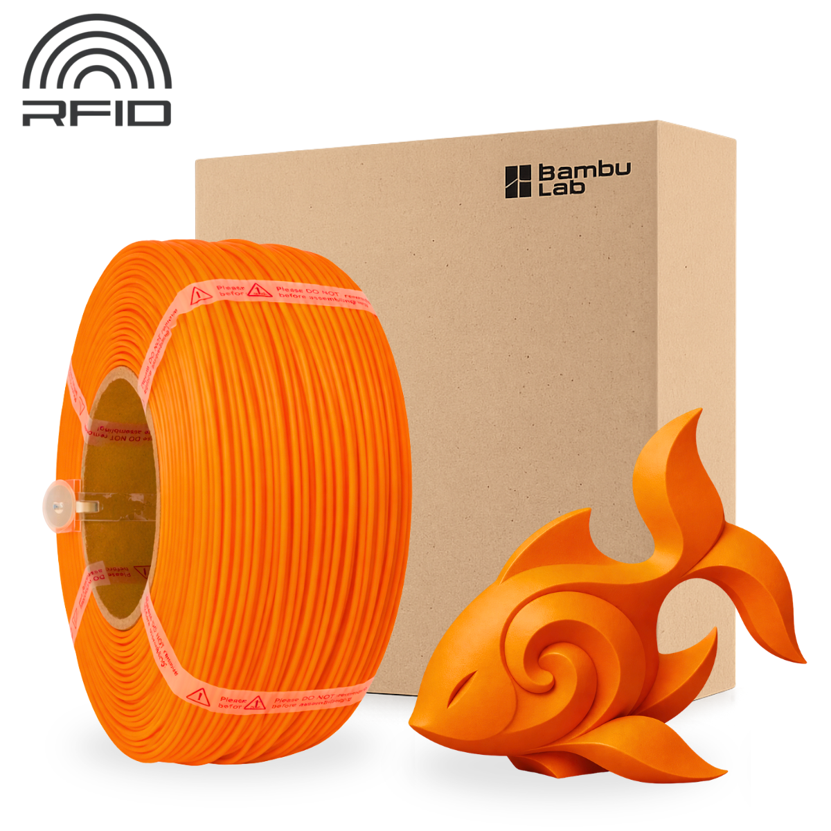 Filament Bambu Lab PLA Lite Orange (16301) Refill