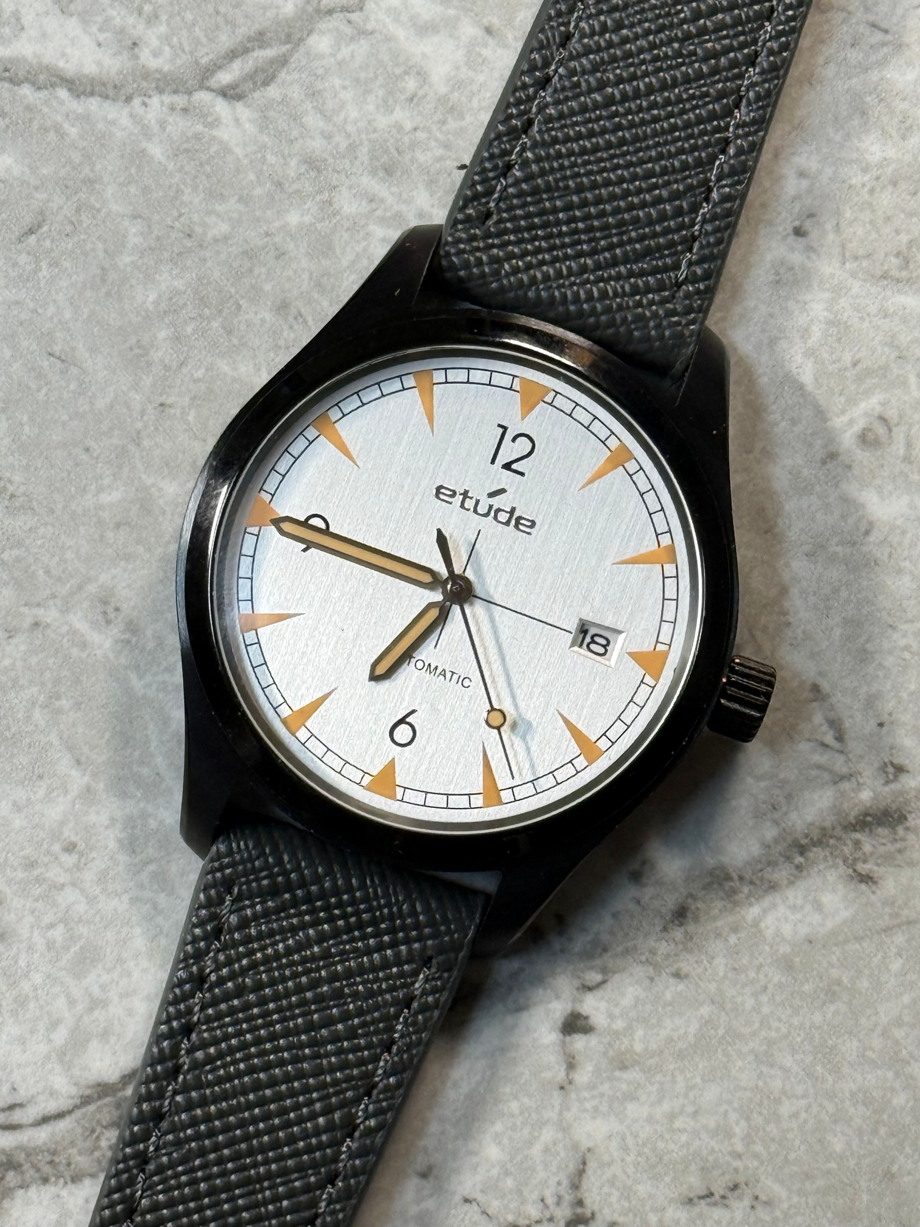 Etude Black PVD Sector Dress Watch