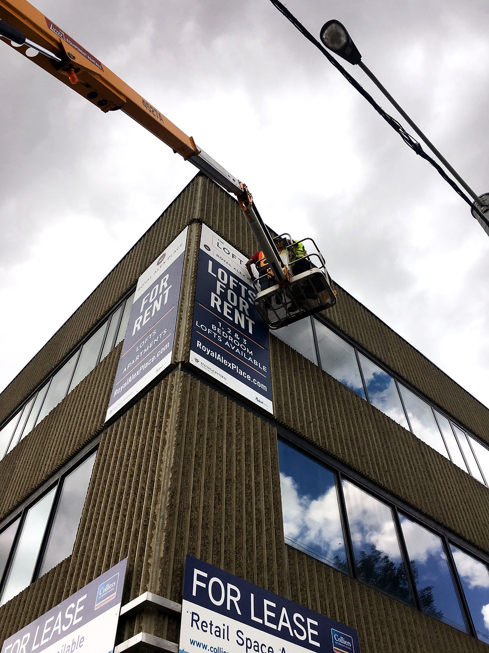 Sign-Source-Edmonton Lift Assisted Installations