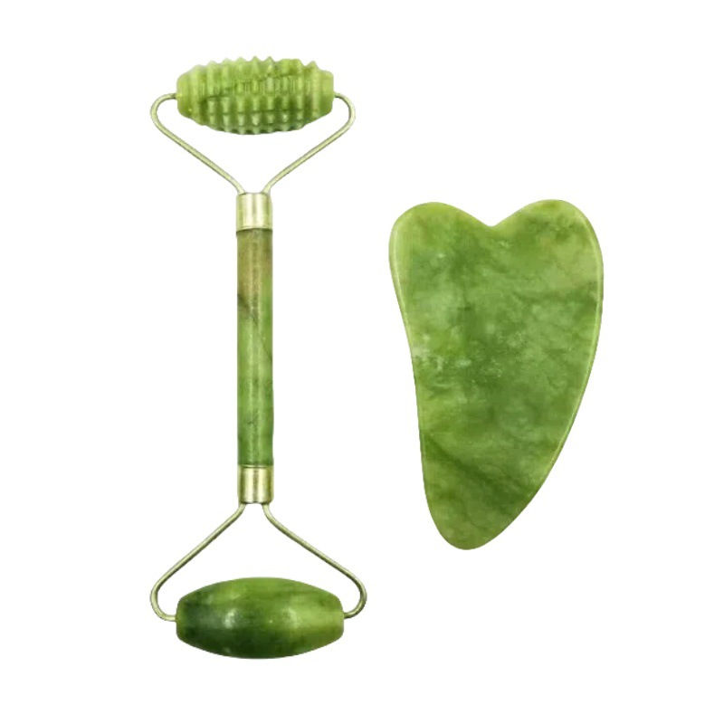 Thumbnail: Natural jade roller massager, scraping board,foot massage roller,facial lifting 