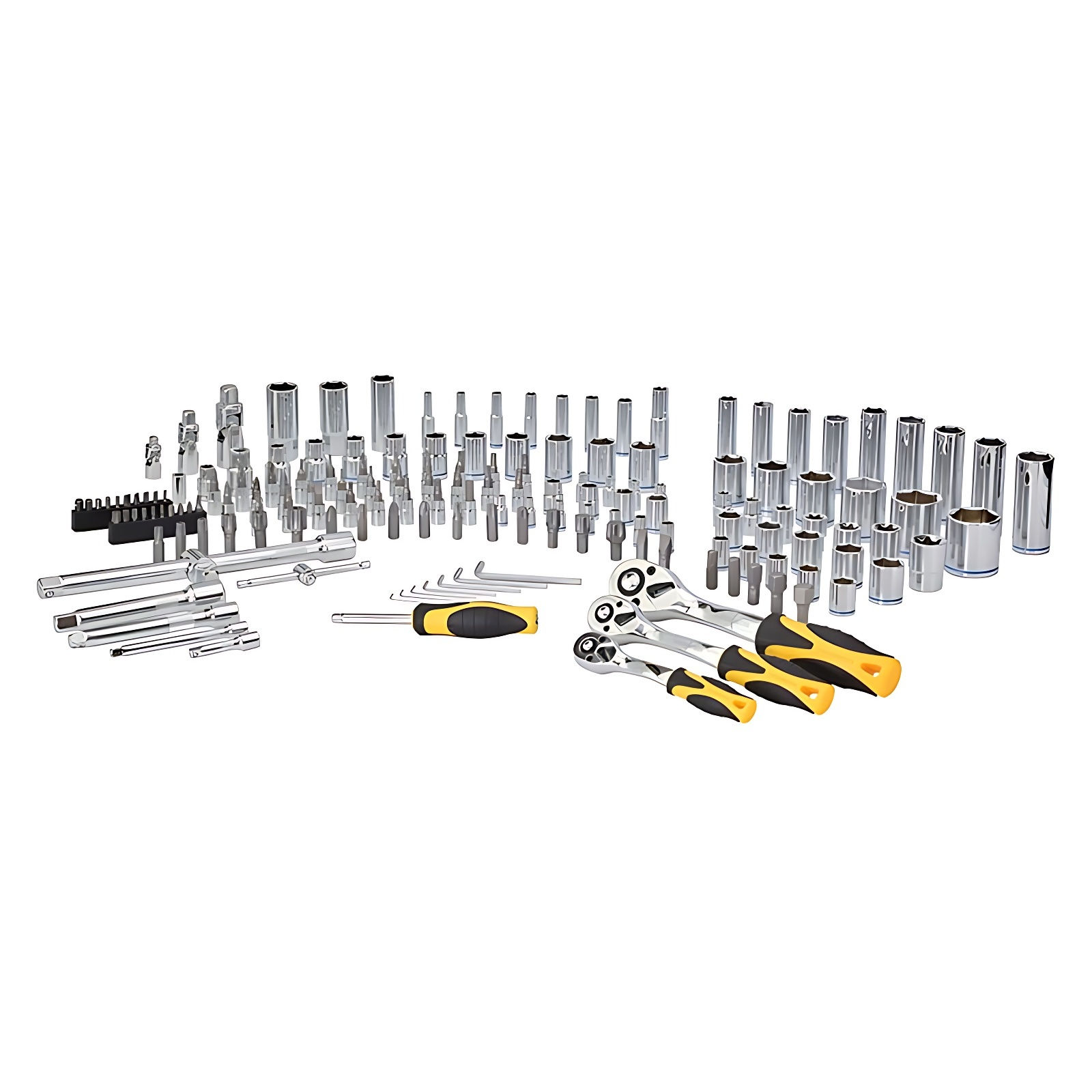JUEGO DE BOCALLAVES 171 PZS – ENC. 1/4″ – 1/2″ – 3/8″