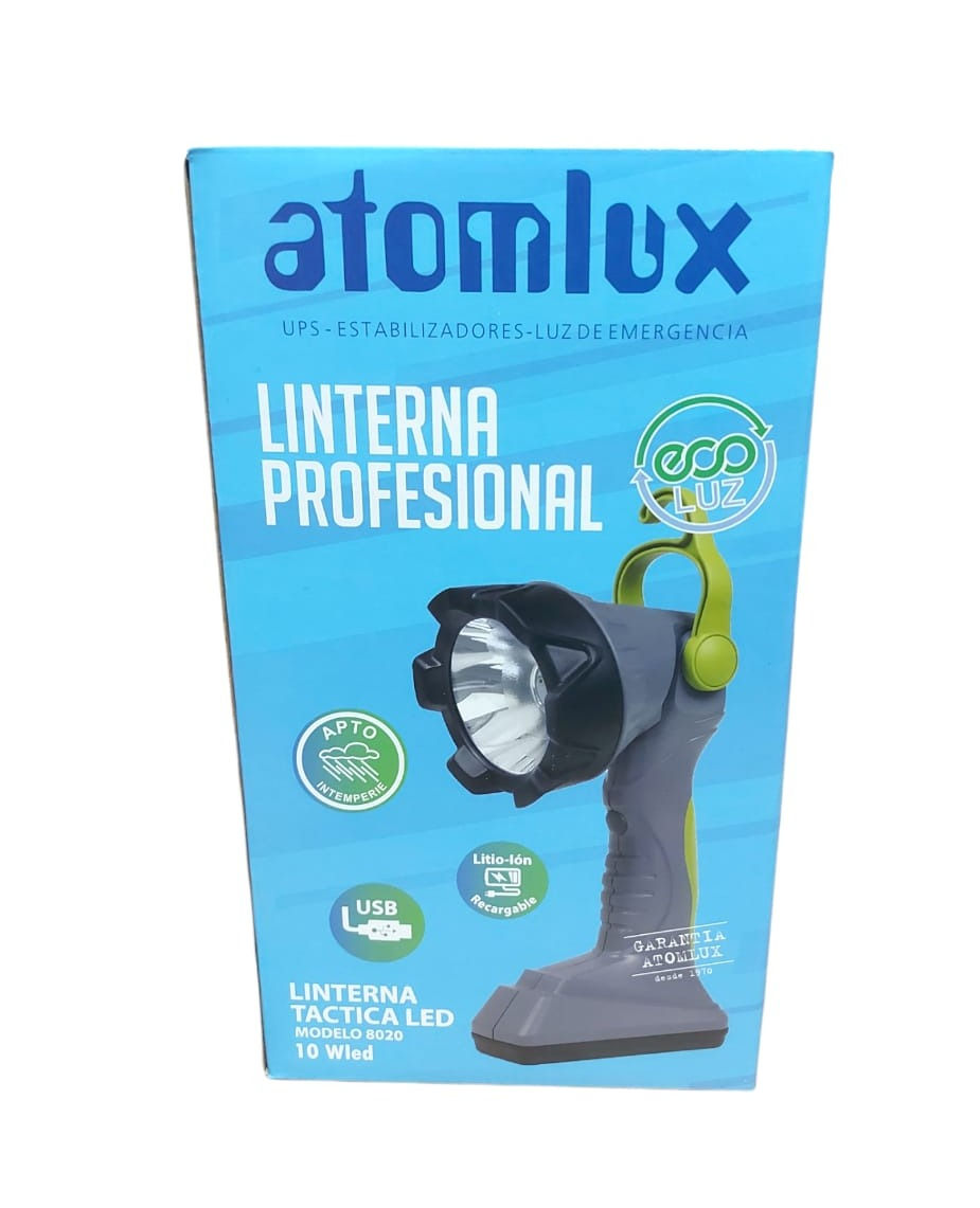 Miniatura: LINTERNA táctica USB 10W LED intemperie
