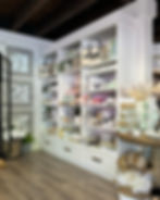 White Shaker Style Store Display Installation