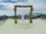 Golden Stained Wedding Arch