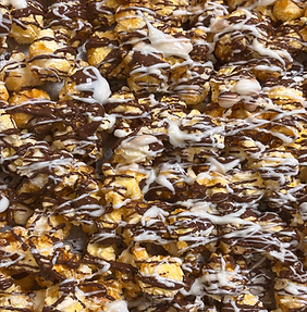 Close up of Zebra Caramel Drizzle flat lay