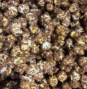 Close up of Butta Cup popcorn flat lay
