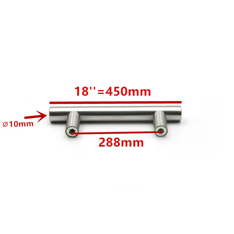 Thumbnail: Modern  Stainless Steel Kitchen Door Cabinet T Bar Handle