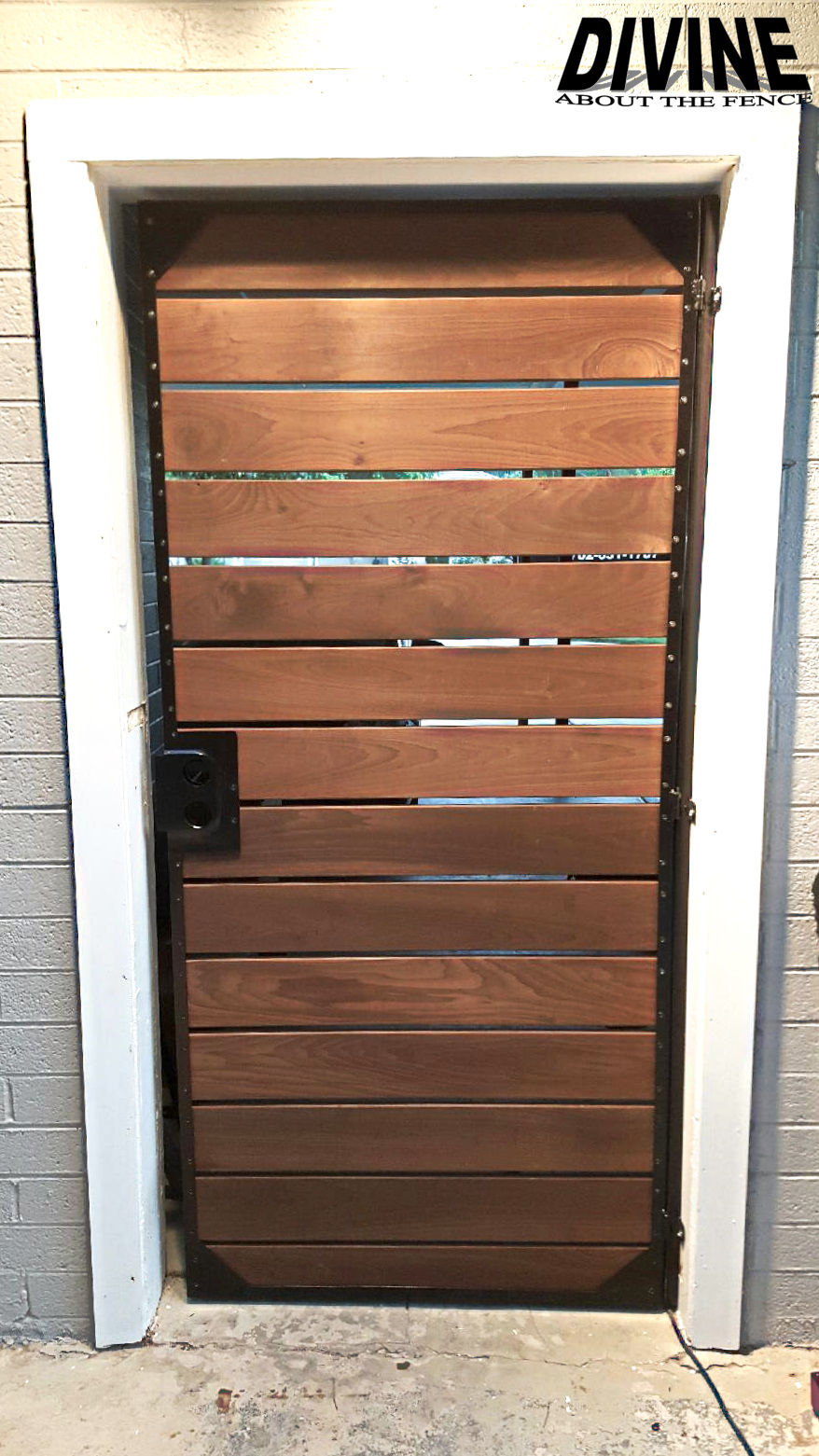 MW9. Wood Slat Security Door